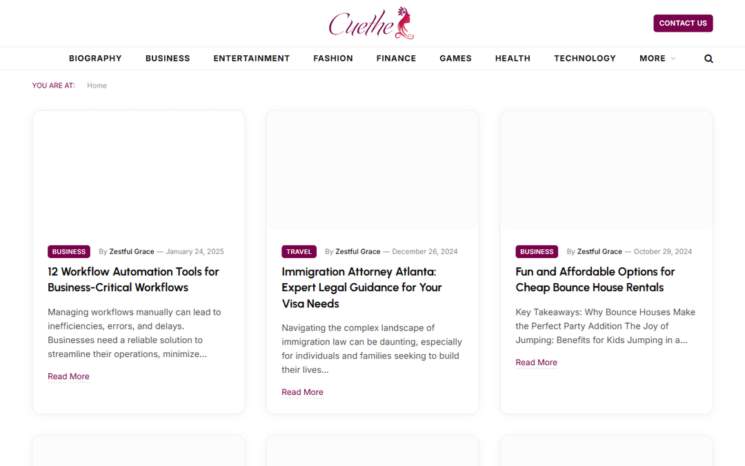 cuethe.com publisher screenshot