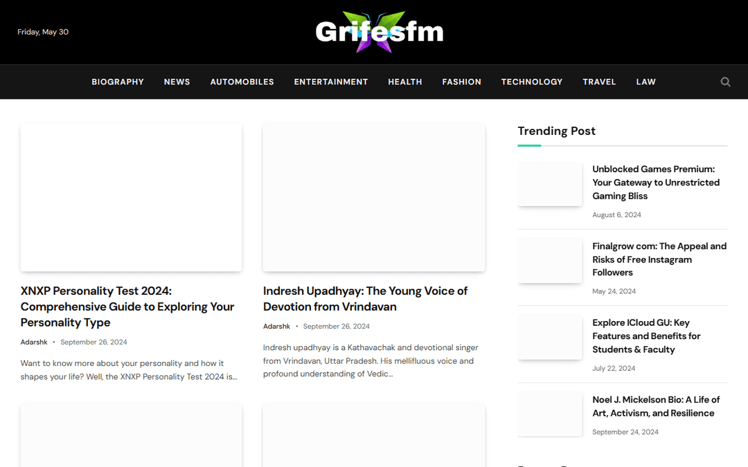 grifesfm.com publisher screenshot