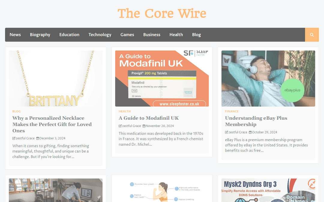 thecorewire.com publisher screenshot