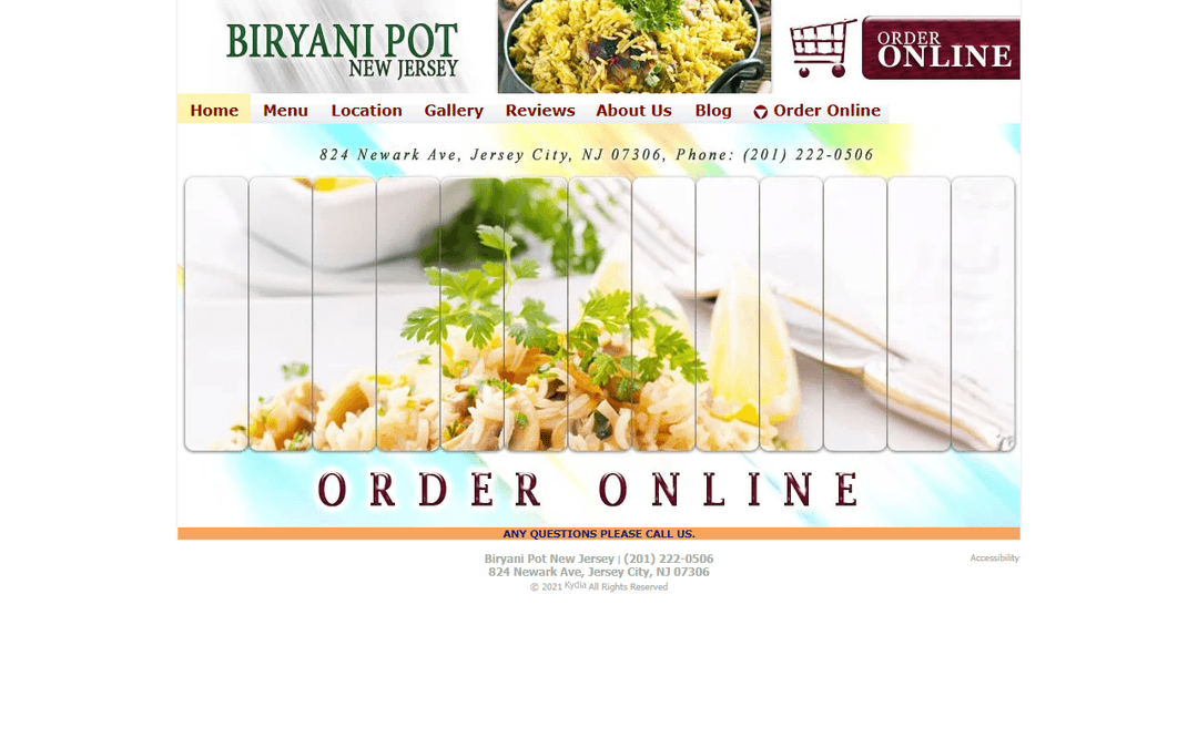 biryanipotnewjersey.com publisher screenshot