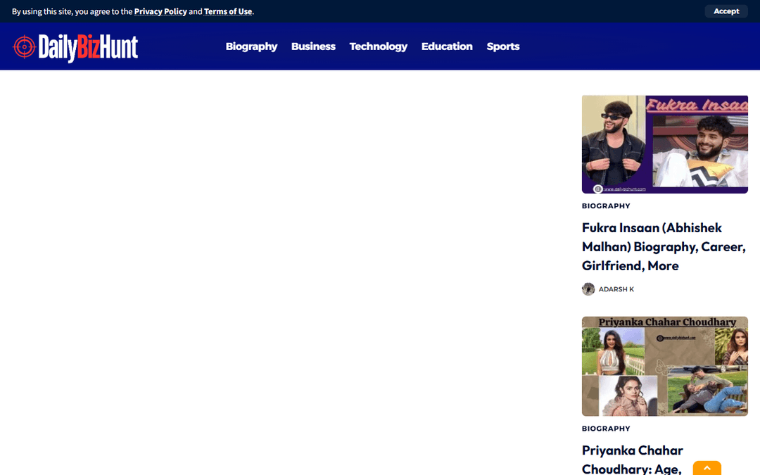 dailybizhunt.com publisher screenshot