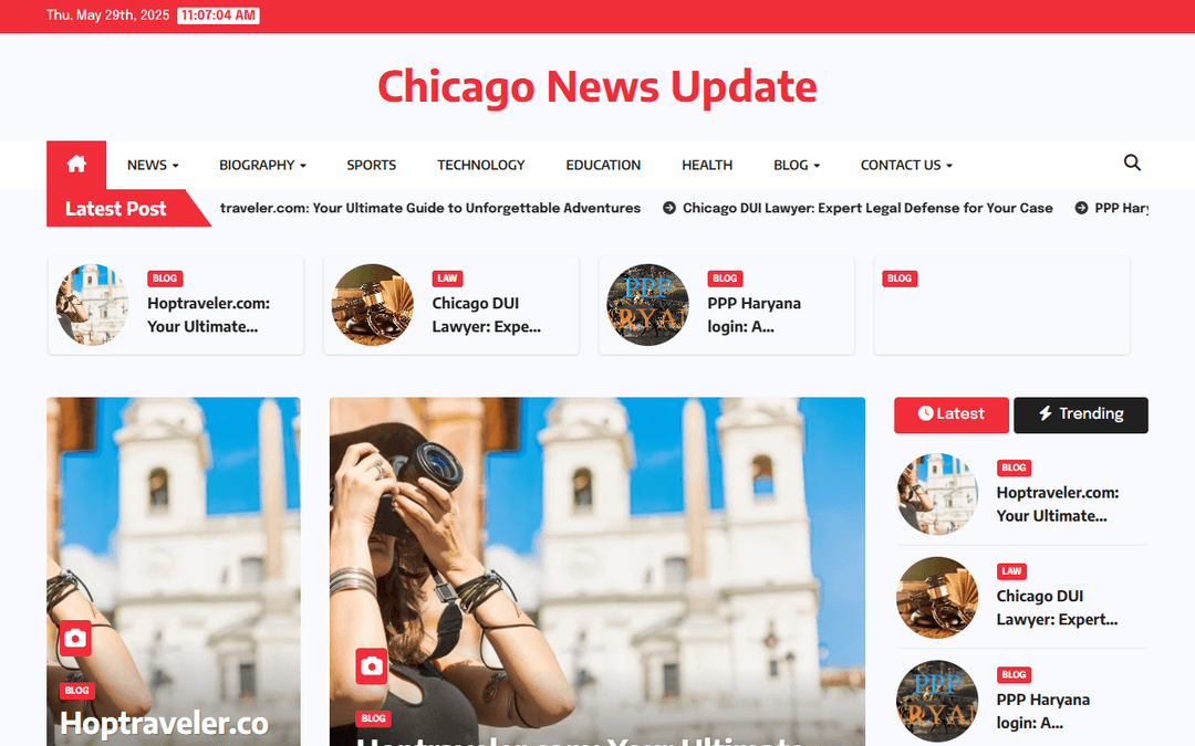 chicagonewsupdate.com publisher screenshot