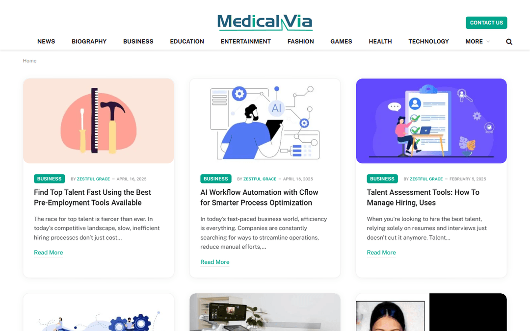 medicalvia.com publisher screenshot