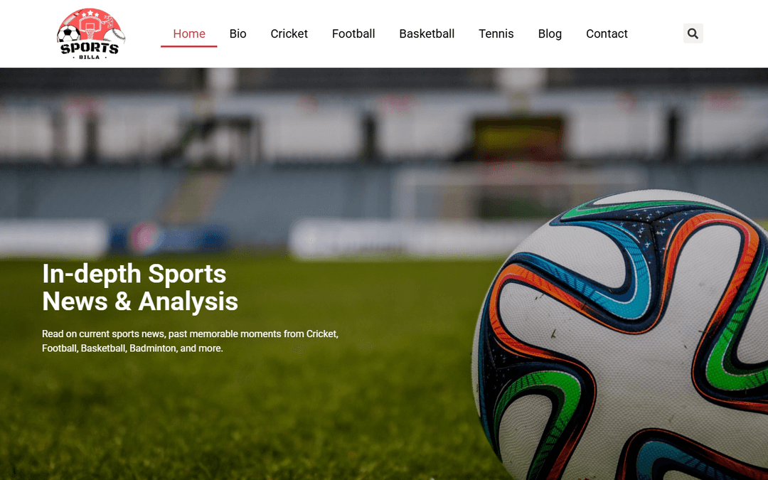 sportsbilla.com publisher screenshot