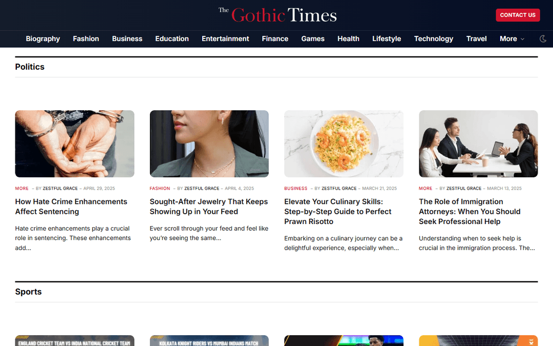 thegothictimes.com publisher screenshot