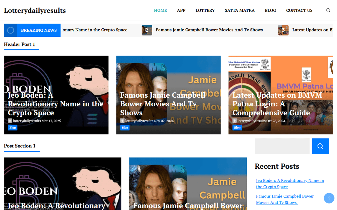 lotterydailyresults.com publisher screenshot