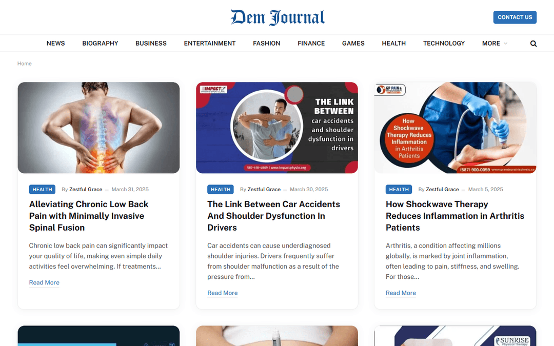 demjournal.com publisher screenshot