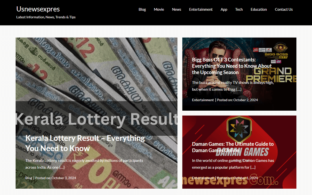usnewsexpres.com publisher screenshot