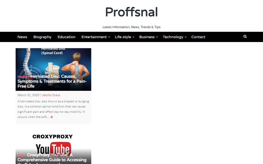 proffsnal.com publisher screenshot