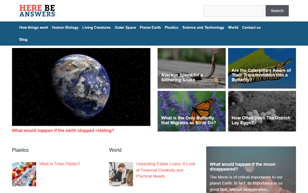 herebeanswers.com publisher screenshot