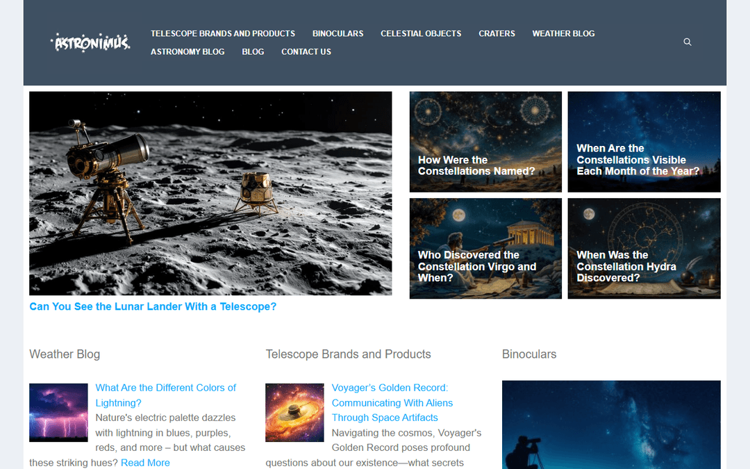 astronimus.com publisher screenshot