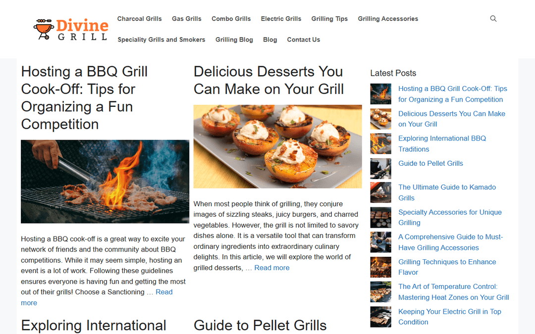 divinegrill.com publisher screenshot