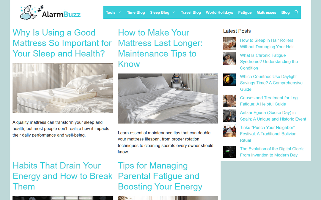 alarmbuzz.com publisher screenshot