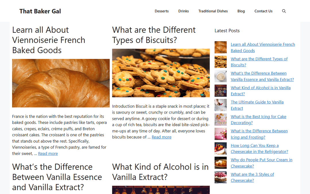 thatbakergal.com publisher screenshot