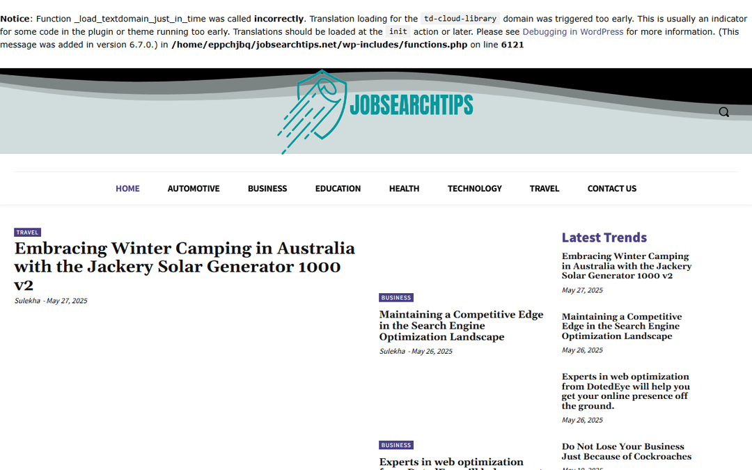 jobsearchtips.net publisher screenshot
