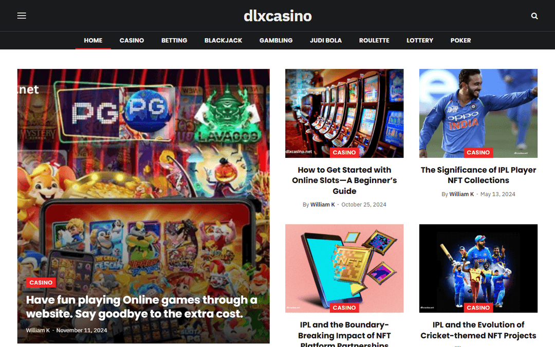 dlxcasino.net publisher screenshot