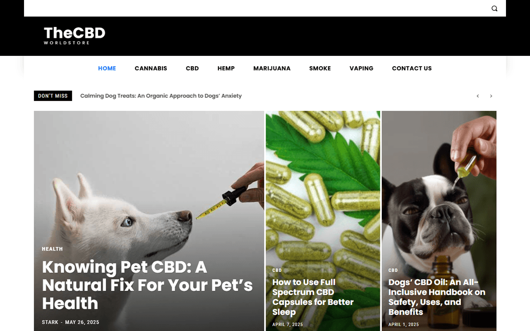 thecbdworldstore.com publisher screenshot