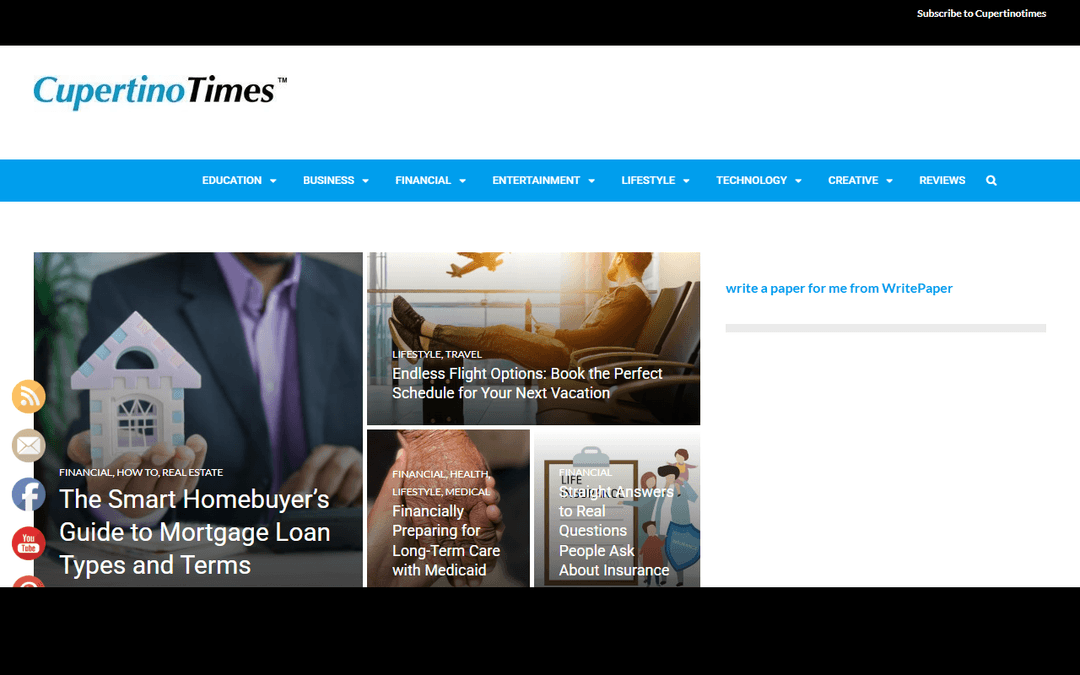 cupertinotimes.com publisher screenshot