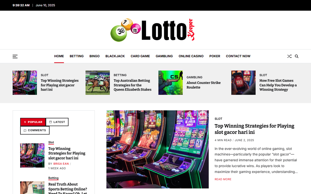 lottokeeper.com publisher screenshot