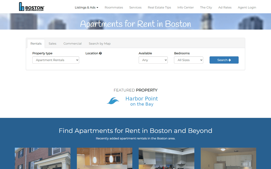 bostonapartments.com publisher screenshot