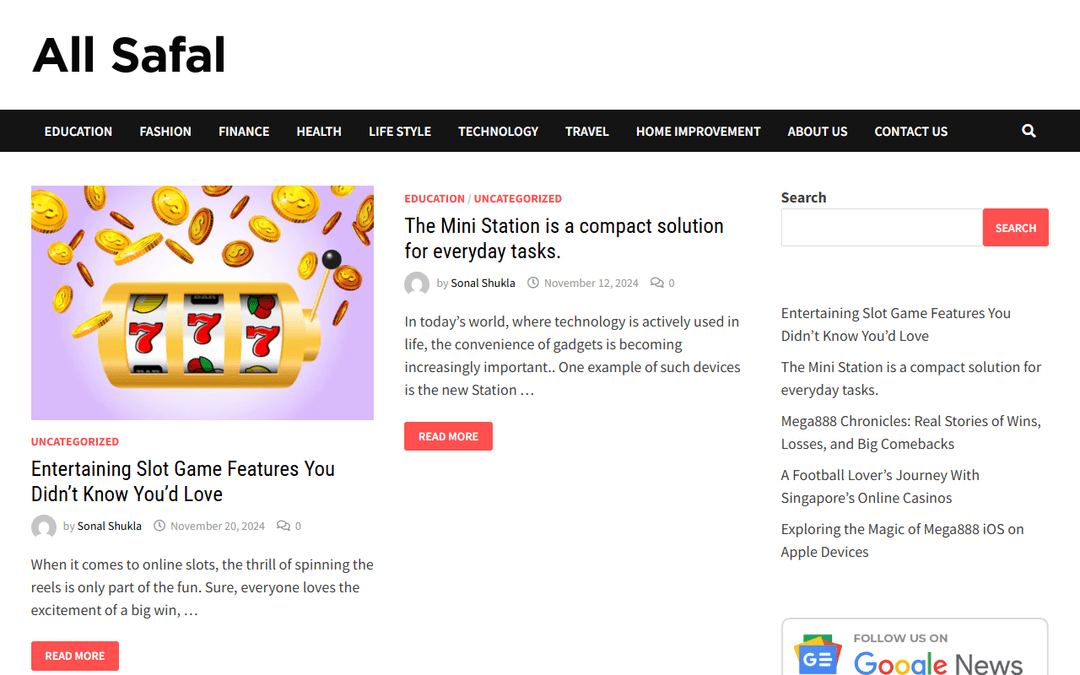 allsafal.com publisher screenshot