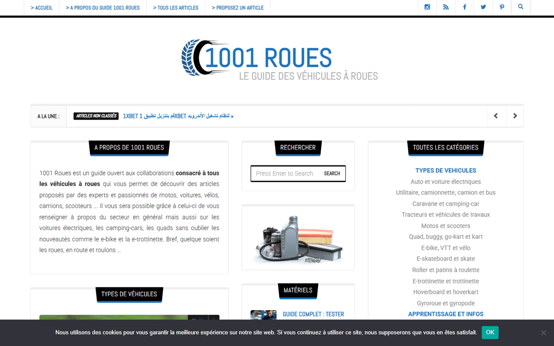 1001roues.net publisher screenshot