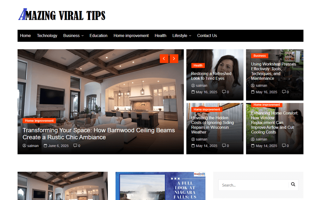 amazingviraltips.com publisher screenshot