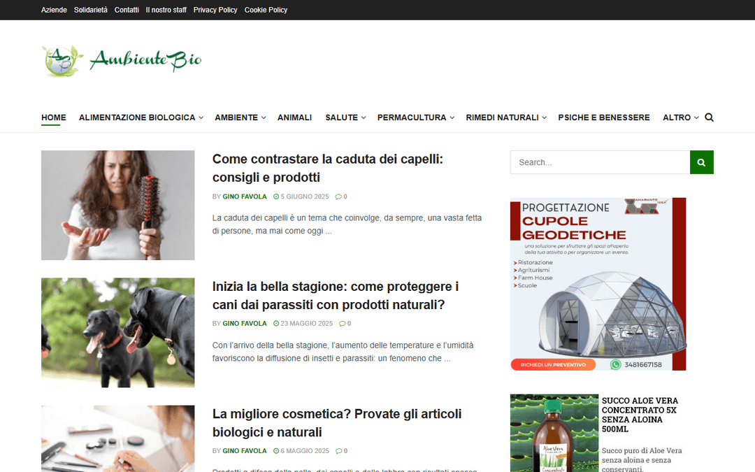 ambientebio.it publisher screenshot