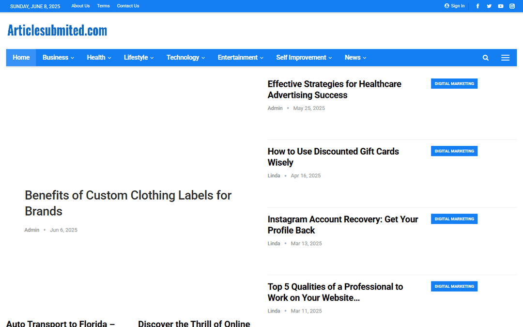 articlesubmited.com publisher screenshot