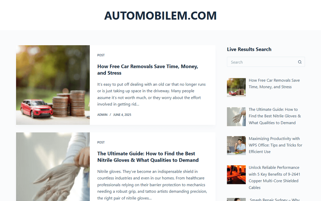 automobilem.com publisher screenshot
