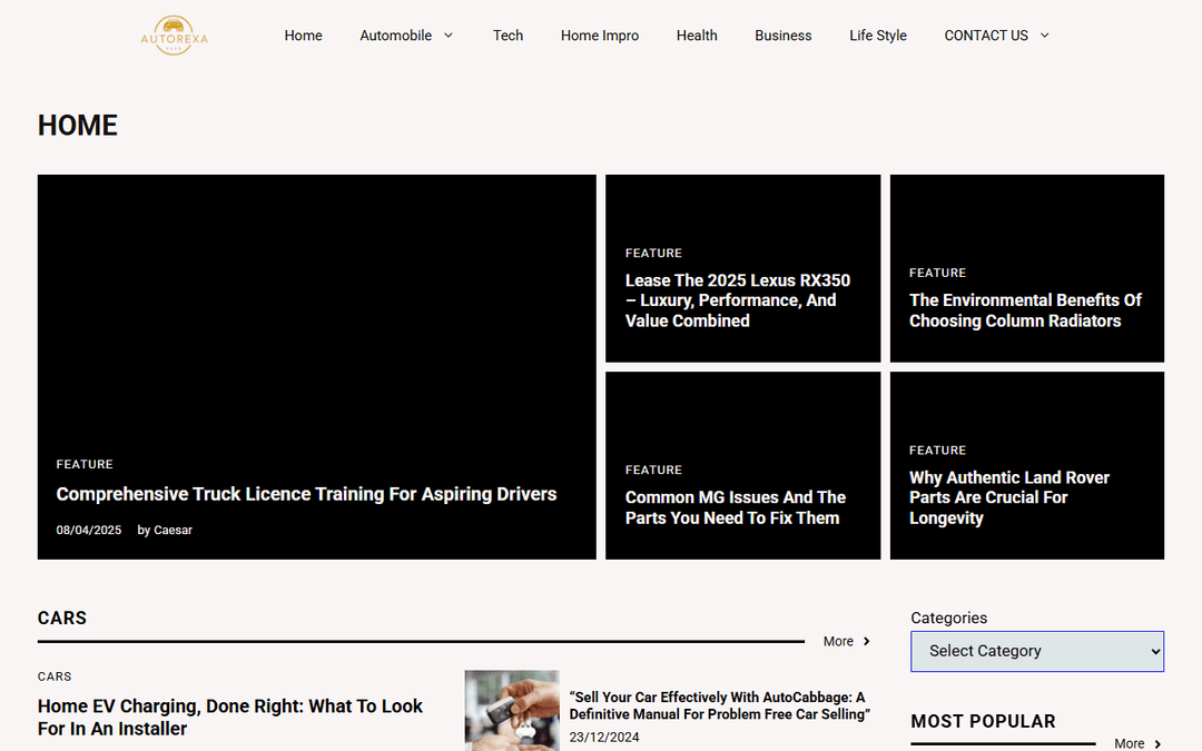 autorexa.com publisher screenshot