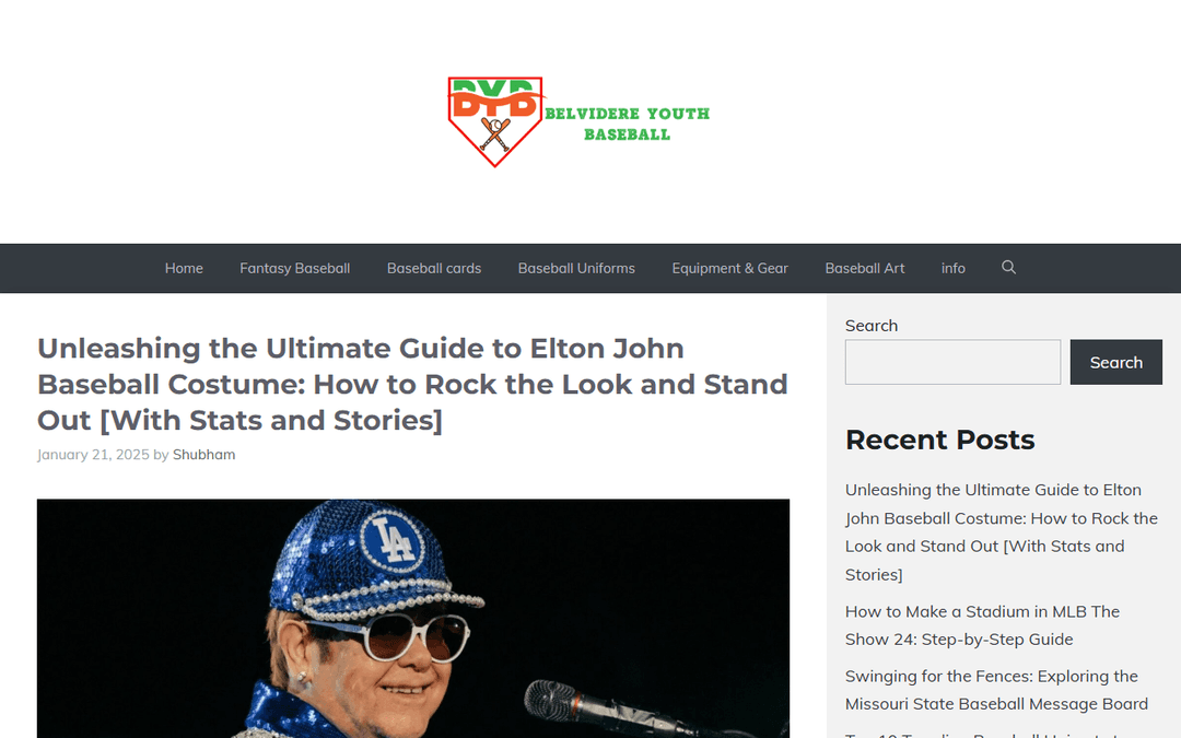 belvidereyouthbaseball.com publisher screenshot