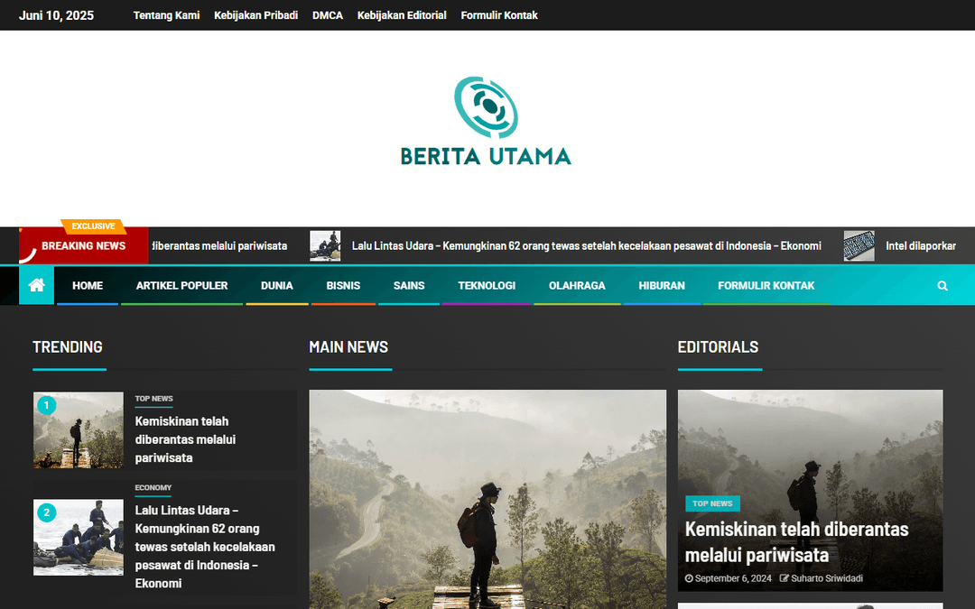 beritautama.net publisher screenshot