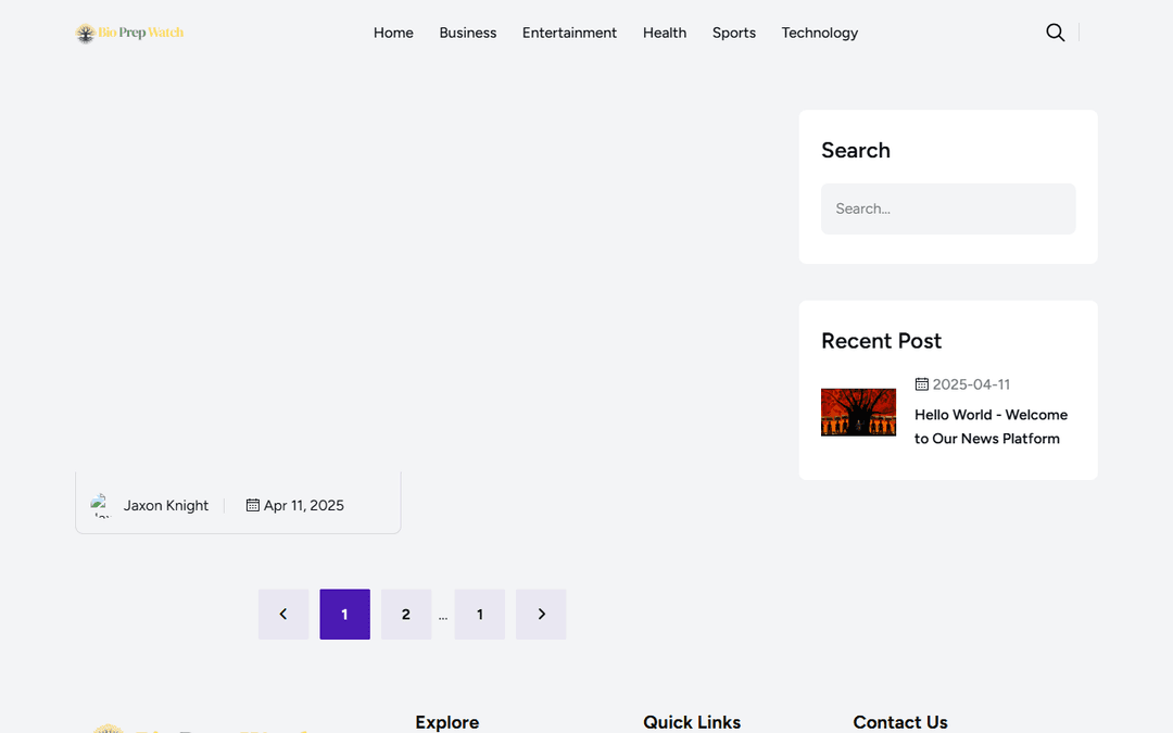 bioprepwatch.com publisher screenshot