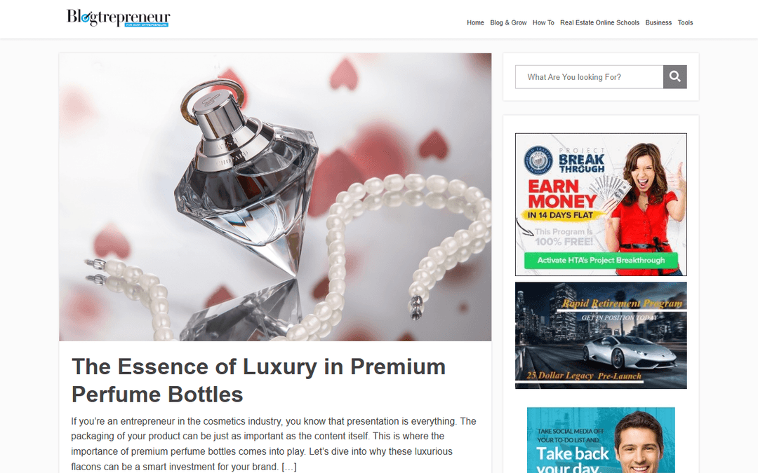 blogtrepreneur.com publisher screenshot