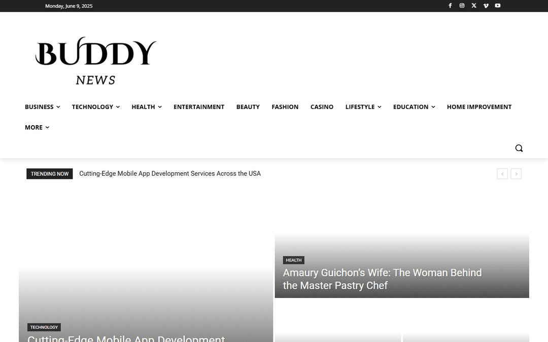 buddynews.co.uk publisher screenshot