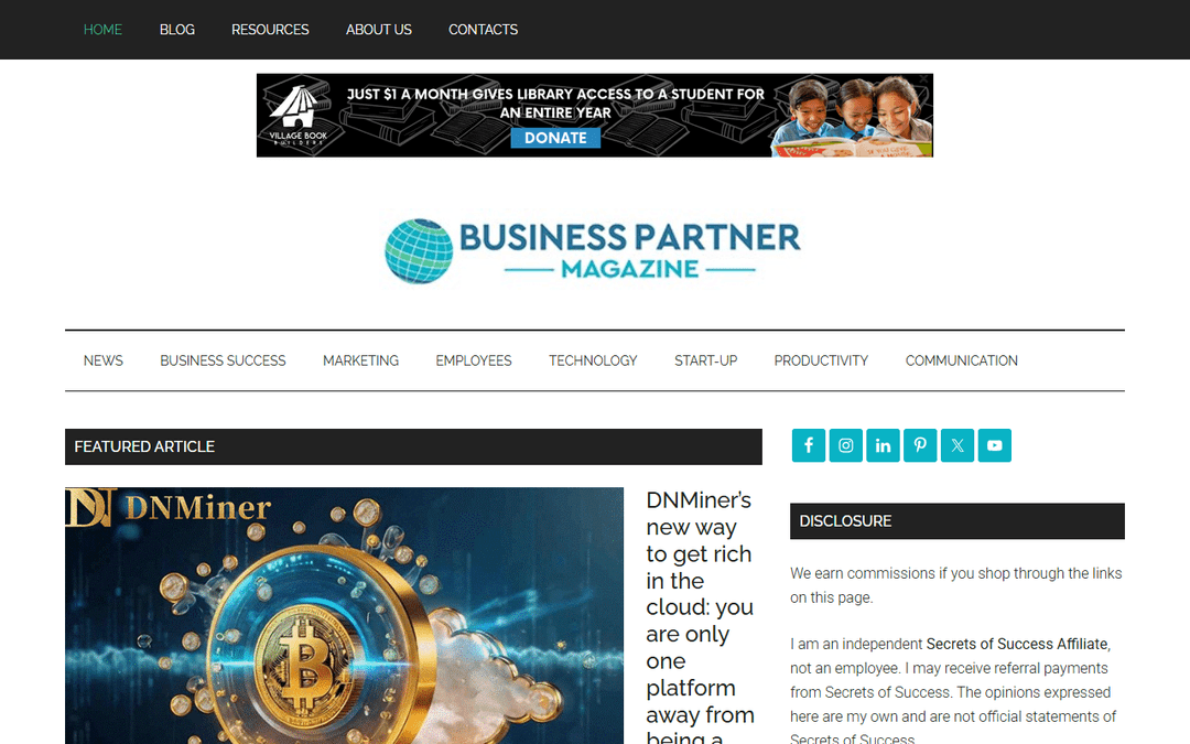 businesspartnermagazine.com publisher screenshot