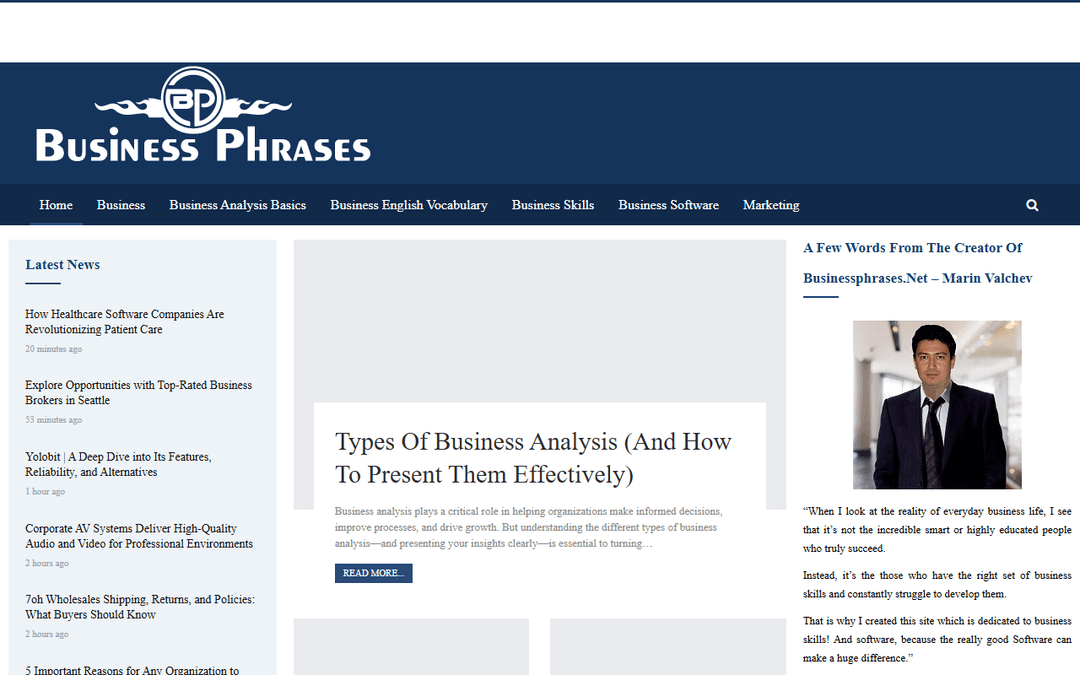 businessphrases.net publisher screenshot