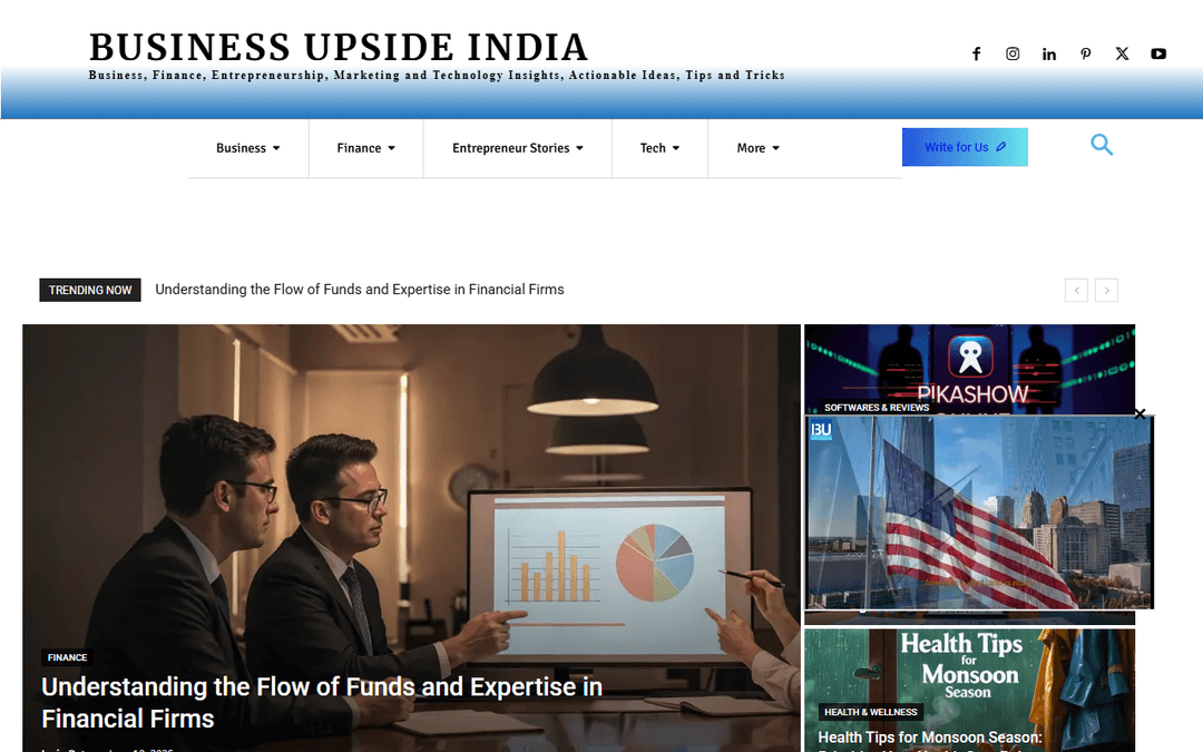 businessupside.in publisher screenshot