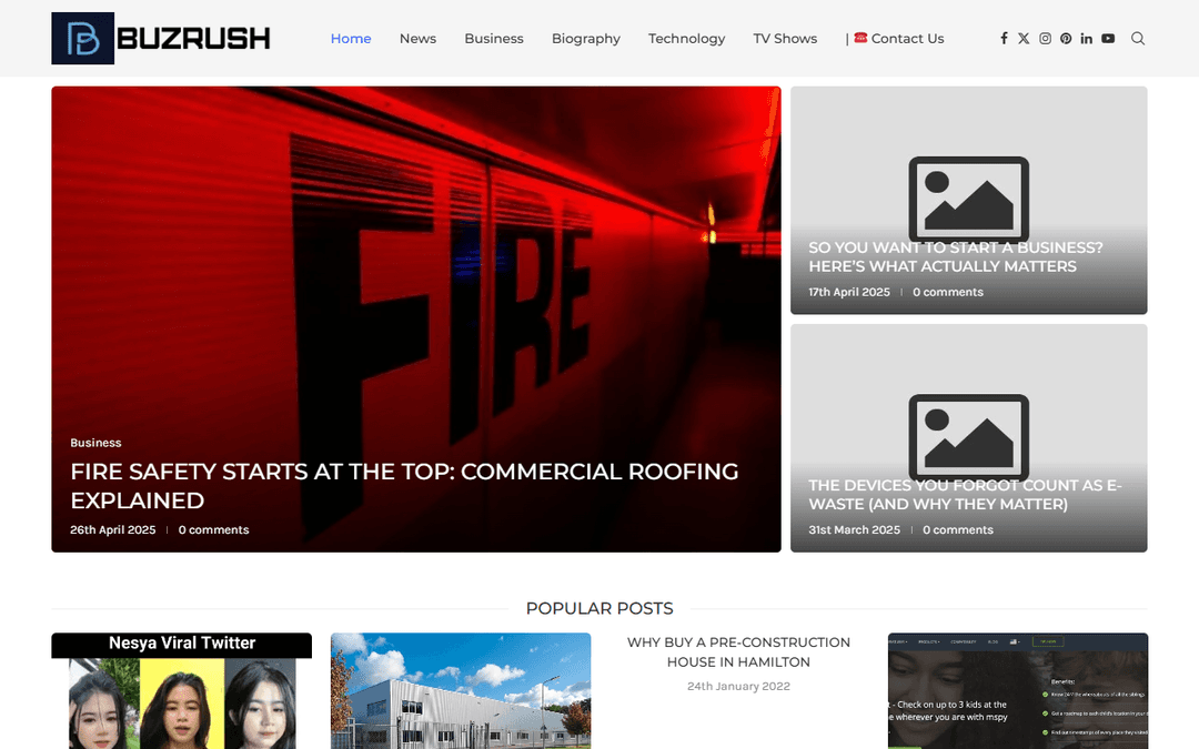 buzrush.com publisher screenshot