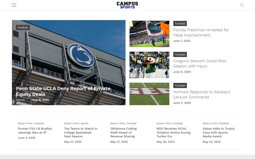 campussports.net publisher screenshot