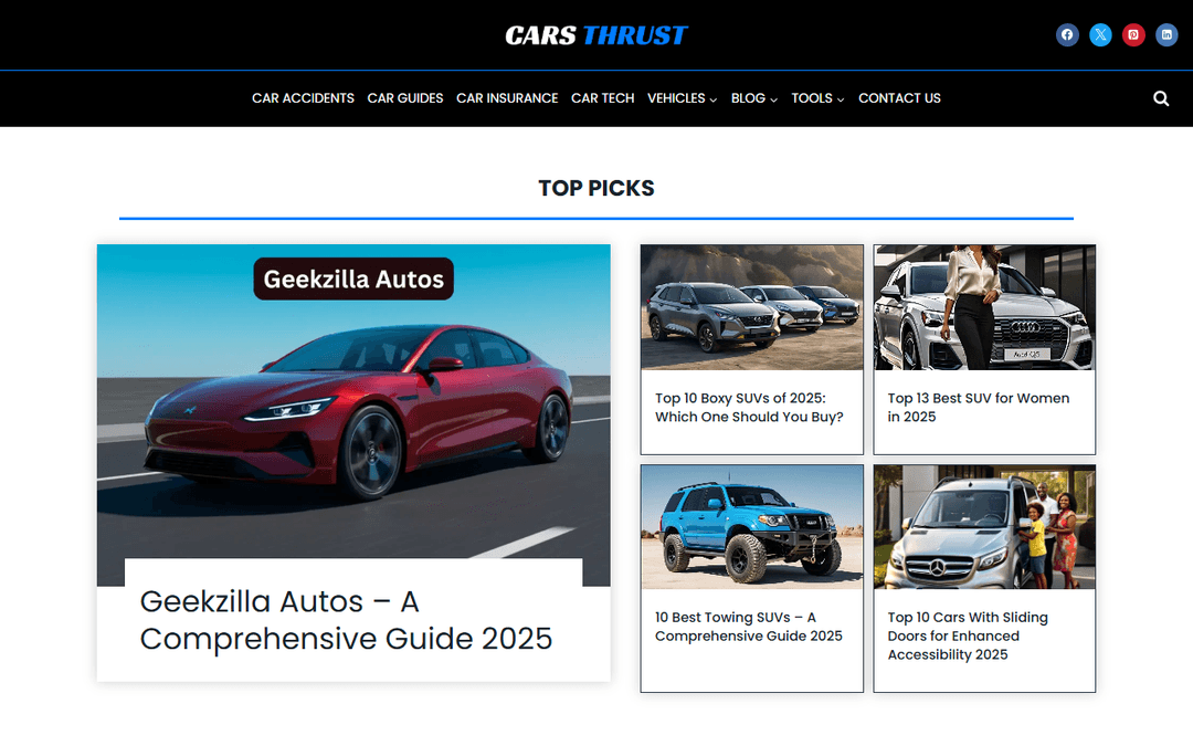 carsthrust.com publisher screenshot