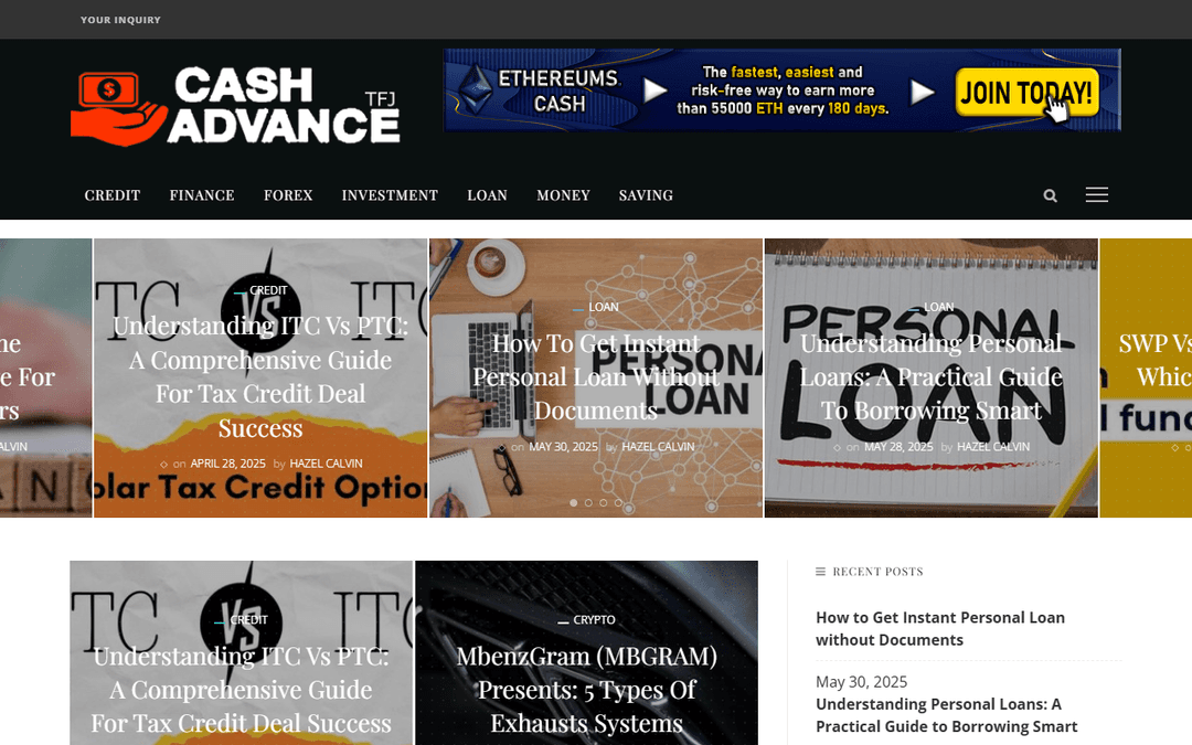 cashadvancetfj.com publisher screenshot