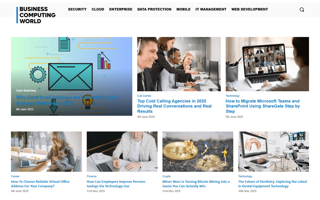 businesscomputingworld.co.uk publisher screenshot