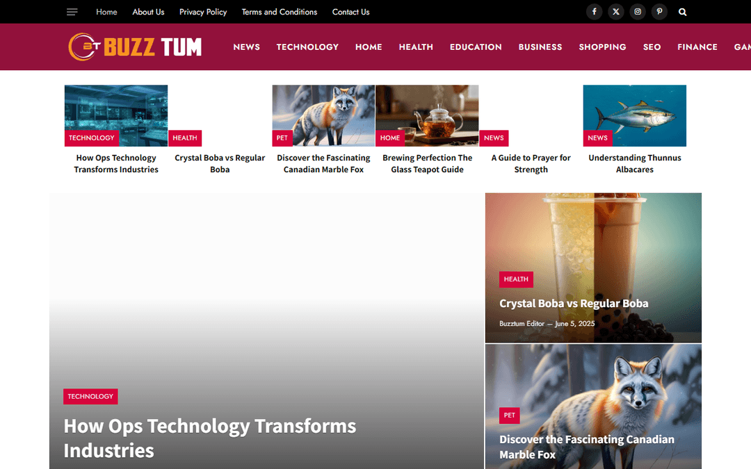buzztum.com publisher screenshot