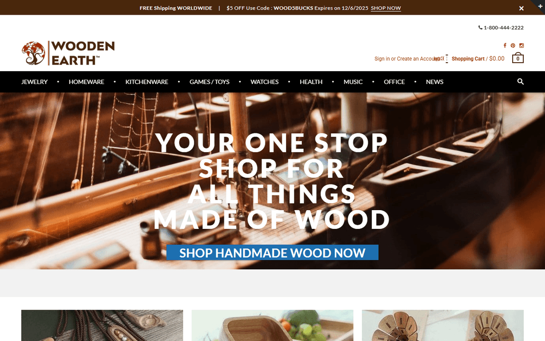 woodenearth.com publisher screenshot