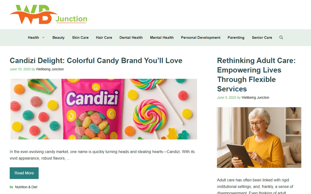 wellbeingjunction.com publisher screenshot