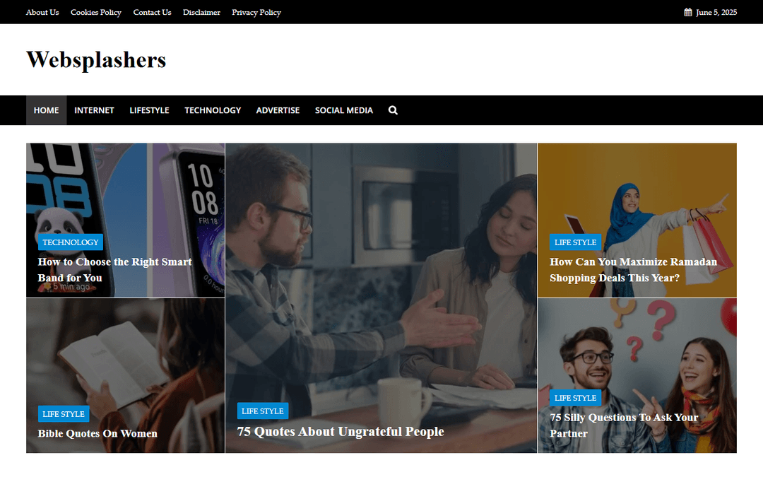 websplashers.com publisher screenshot