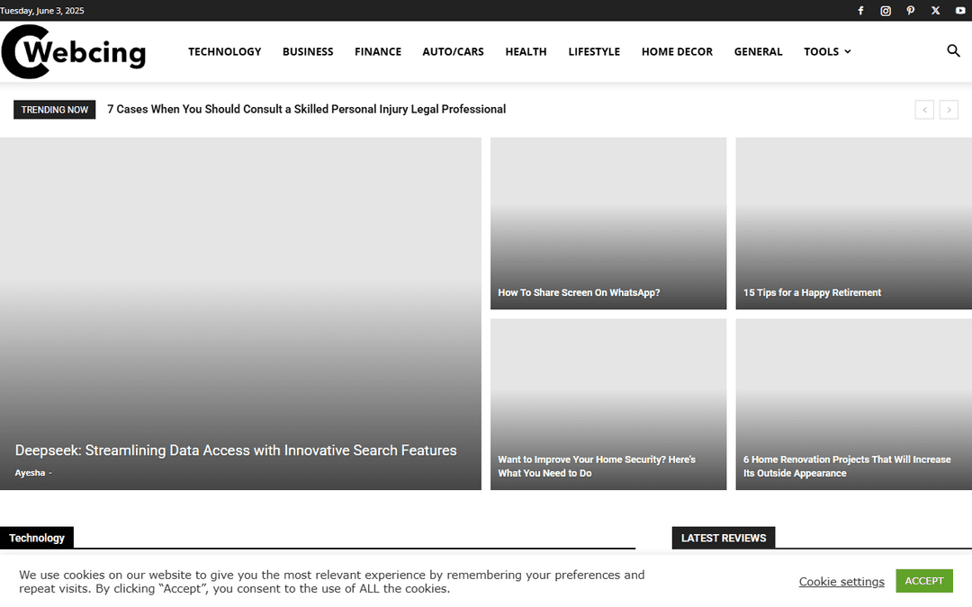 webcing.com publisher screenshot