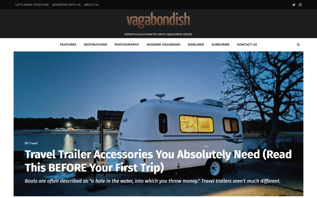 vagabondish.com publisher screenshot